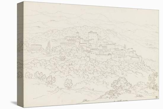 Vue d'une ville étagée au flanc d'une montagne-Pierre Henri de Valenciennes-Premier Image Canvas