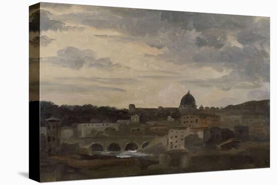 Vue de Rome par temps d'orage-Pierre Henri de Valenciennes-Premier Image Canvas