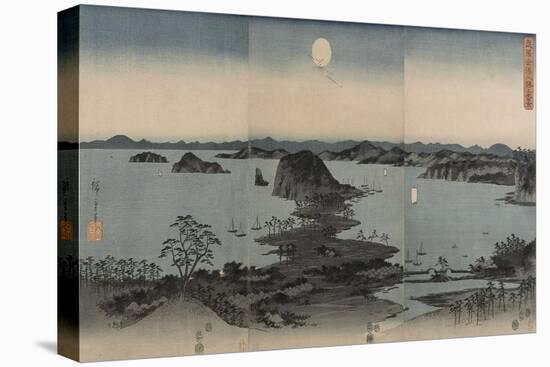 Vue des huit sites célèbres de Kanazawa le soir. Lune-Ando Hiroshige-Premier Image Canvas