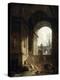 Vue pittoresque du Capitole-Hubert Robert-Premier Image Canvas