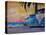 VW Volkswagen Bully Series - Blue Surf Bus Line-Martina Bleichner-Stretched Canvas