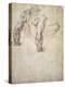 W.63R Study of a Male Nude, Leaning Back on His Hands-Michelangelo Buonarroti-Premier Image Canvas