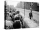 W. Berlin Citizens Crowding Against Nascent Berlin Wall in Russian Controlled Sector of the City-Paul Schutzer-Premier Image Canvas