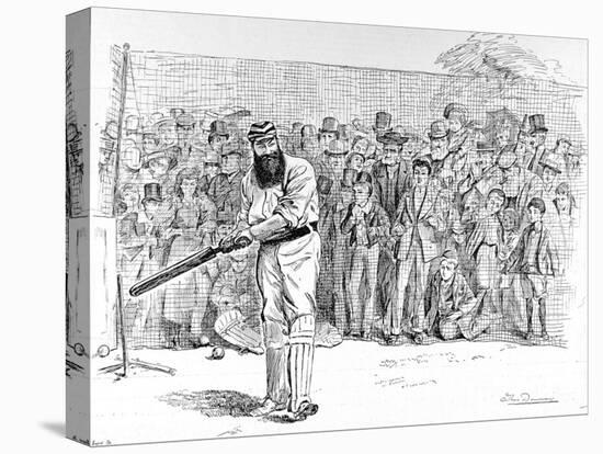 W.G. Grace Batting in the Nets at Lord's, 1895-null-Premier Image Canvas