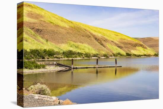 WA. Palouse, Garfield County, Port of Garfield County on Snake River, Lake Bryan-Alison Jones-Premier Image Canvas