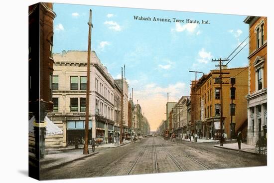 Wabash Avenue, Terre Haute, Indiana-null-Stretched Canvas