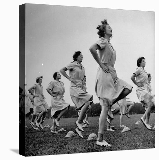 WACs Doing Daily Calisthenics Exercises-Marie Hansen-Premier Image Canvas