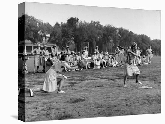 Wacs Playing Game of Softball-null-Premier Image Canvas