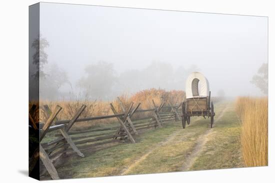 Wagon along the Oregon Trail at Whitman Mission, Walla Walla, Washington State-Brent Bergherm-Premier Image Canvas