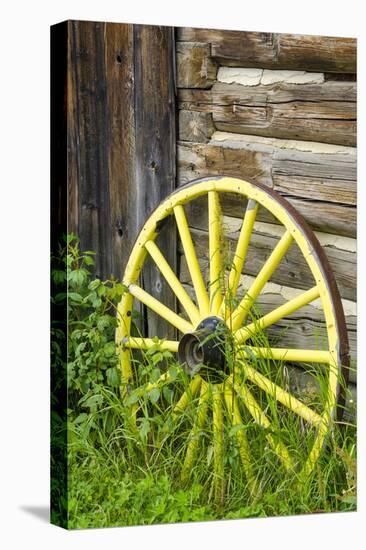 Wagon Wheel in Old Gold Town Barkersville, British Columbia, Canada-Michael DeFreitas-Premier Image Canvas