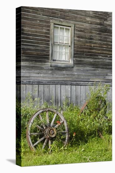 Wagon Wheel in Old Gold Town Barkersville, British Columbia, Canada-Michael DeFreitas-Premier Image Canvas