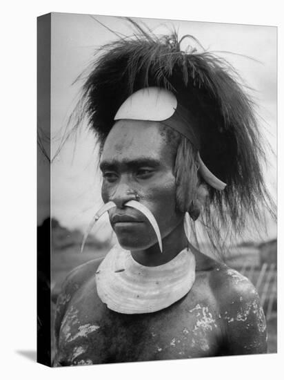 Wahgi Natives of the Central Highlands Wearing Elaborate Decorations During "Sing Sing" Celebration-Eliot Elisofon-Premier Image Canvas