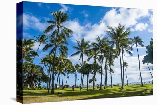 Waikiki Beach, Oahau, Hawaii, United States of America, Pacific-Michael-Premier Image Canvas