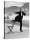 Waiter Rene Brequet with Tray of Cocktails as He Skates Around Serving Patrons at the Grand Hotel-Alfred Eisenstaedt-Premier Image Canvas