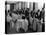 Waiters at the Grand Hotel Line Up at the Windows to Watch Sonja Henie Ice Skate Outside-Alfred Eisenstaedt-Premier Image Canvas