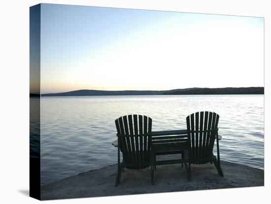 Waiting for the End of the Day, Chairs at Lake Mooselookmegontic, Maine-Nance Trueworthy-Premier Image Canvas