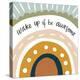 Wake Up & Be Awesome-Lady Louise Designs-Stretched Canvas