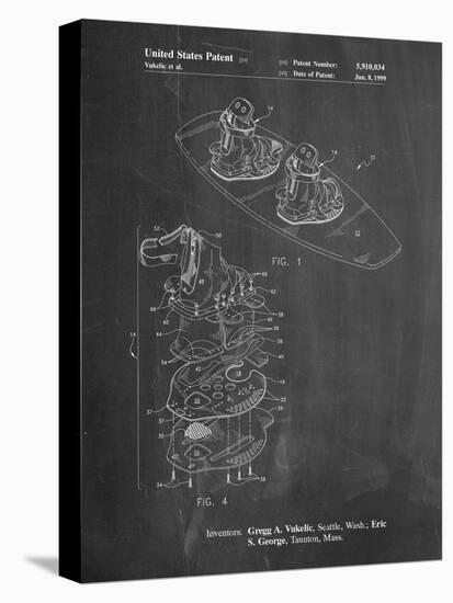 Wakeboard Patent-Cole Borders-Stretched Canvas