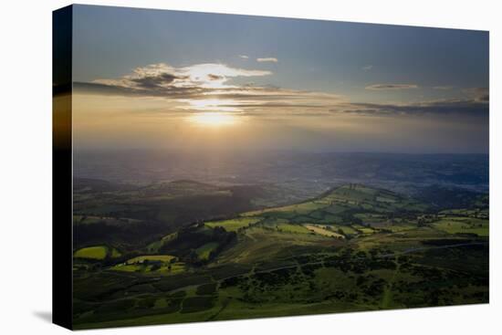 Wales landscape with setting sun-Charles Bowman-Premier Image Canvas