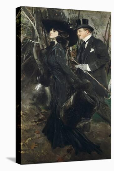 Walk in Bois De Boulogne, 1909-Giovanni Boldini-Premier Image Canvas