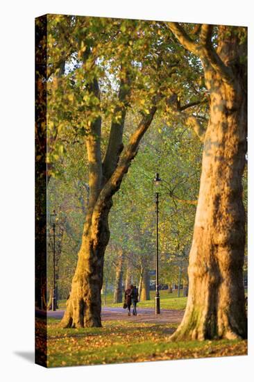 Walking in an Autumnal Hyde Park, London, England, United Kingdom, Europe-Neil Farrin-Premier Image Canvas
