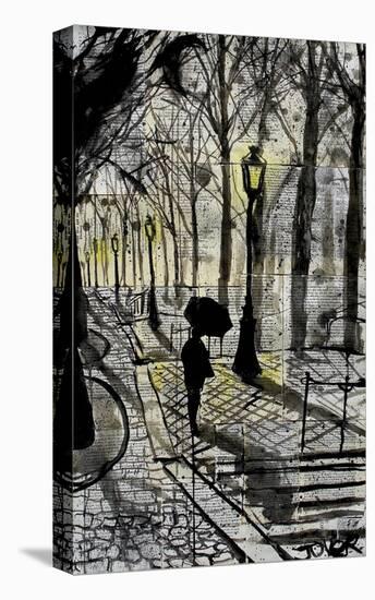 Walking in Montmartre-Loui Jover-Stretched Canvas