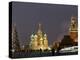 Walking Past a Huge Christmas Tree in Red Square in Moscow-null-Premier Image Canvas