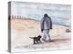 Walking the Dog - 05 (Pen and Watercolour)-Margaret Loxton-Premier Image Canvas