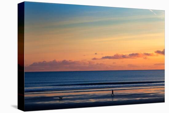 Walking the Dog, Tramore, County Waterford, Ireland-null-Premier Image Canvas