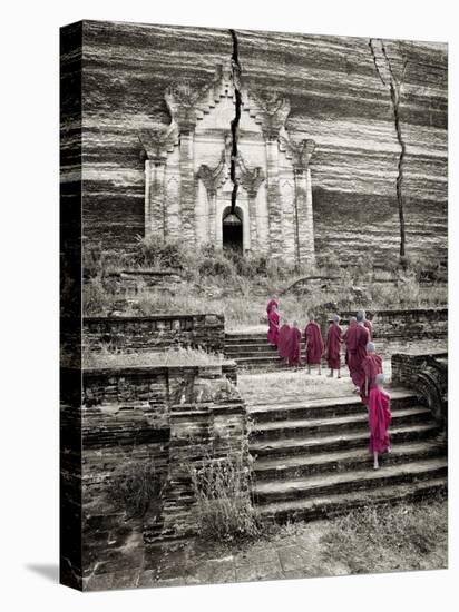 Walking up to Mingun Temple, Burma-Scott Stulberg-Stretched Canvas