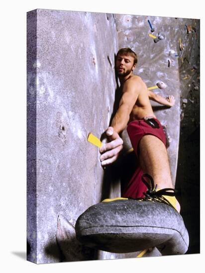 Wall Climber Placing His Foot, Colorado, USA-null-Premier Image Canvas