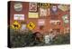 Wall of Advertising Signs, Erick, Oklahoma, USA-Walter Bibikow-Premier Image Canvas