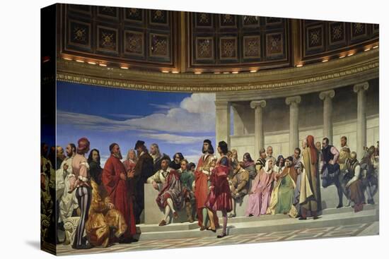 Wall Painting in the Academy of Arts, Paris, 1841 (Left Hand Side)-Paul Delaroche-Premier Image Canvas