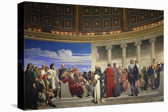 Wall Painting in the Academy of Arts, Paris, 1841 (Right Hand Side)-Paul Fischer-Premier Image Canvas