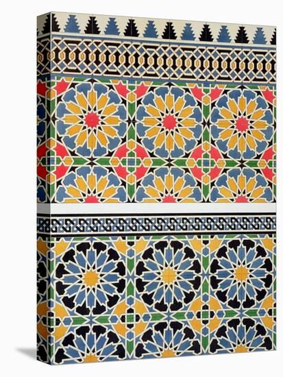 Wall Tiles from the Mihrab of the Mosque of Cheykhoun-Achille-Constant-Théodore-Émile Prisse d'Avennes-Premier Image Canvas