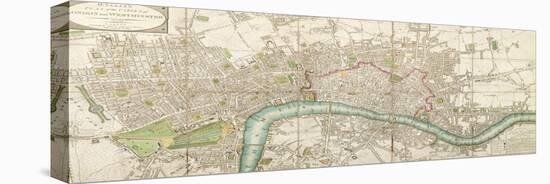 Wallis's Folded Map of the City of London and Westminster, 1799-null-Premier Image Canvas