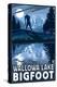 Wallowa Lake, Oregon - Bigfoot-Lantern Press-Stretched Canvas
