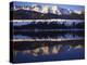 Wallowa Range reflects in lake, Wallowa Lake, Oregon, USA-Charles Gurche-Premier Image Canvas