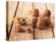 Walnuts on a Wooden Background-Matthias Hoffmann-Premier Image Canvas