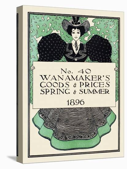 Wanamaker's Goods and Prices, Spring and Summer 1896-Maxfield Parrish-Stretched Canvas