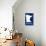 Wannaska, Minnesota - Home State - White on Blue-Lantern Press-Stretched Canvas displayed on a wall