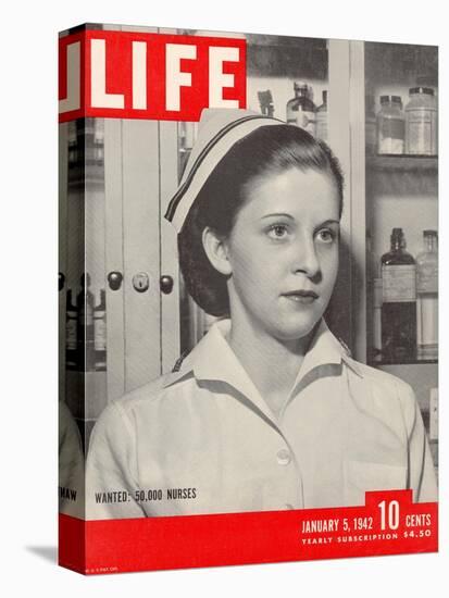 Wanted: 50,000 Nurses, Alberta Rose Krajce, Brooklyn Naval Hospital Nurse Shortage, January 5, 1942-Eliot Elisofon-Premier Image Canvas