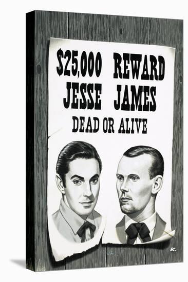 Wanted Poster For Jesse James-John Keay-Premier Image Canvas