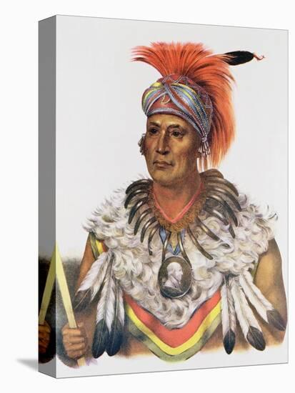Wapella or the Prince Chief of the Foxes, 1837, Illustration from 'The Indian Tribes of North…-Charles Bird King-Premier Image Canvas