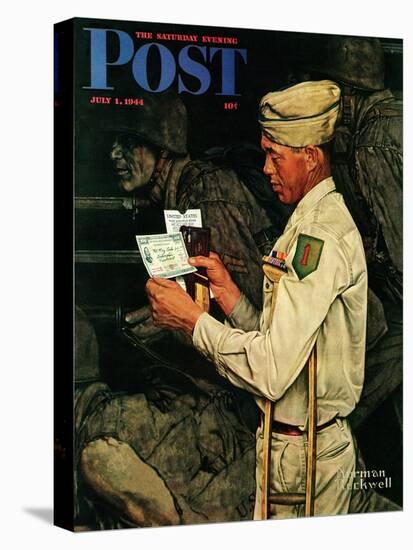 "War Bond" Saturday Evening Post Cover, July 1,1944-Norman Rockwell-Premier Image Canvas