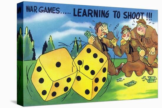 War Games, Learning How to Shoot Craps-Lantern Press-Stretched Canvas
