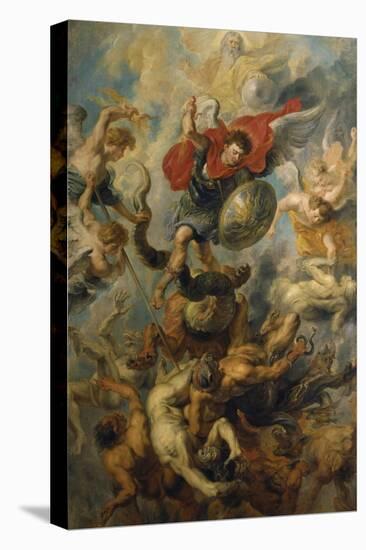 War in Heaven. Archangel Michael in the Fight Against Schismatic Angels-Peter Paul Rubens-Premier Image Canvas