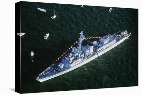 War Ship in New York Harbor, New York City, New York, July 4, 1986-null-Premier Image Canvas