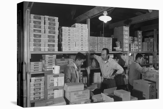 Warehouse, M. Ogi, Manager; S. Sugimoto, Manager of Co-Op; Bunkichi Hayashi-Ansel Adams-Stretched Canvas