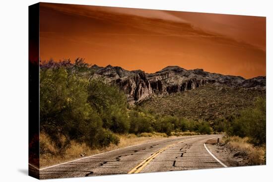 Warm Desert Sunset Scottsdale, Arizona-null-Stretched Canvas